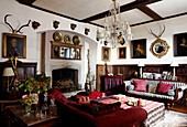 Drawing room of Grade I listed Elizabethan manor house in Kent 