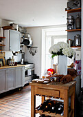 Modern kitchen of Grade II listed Georgian townhouse in London