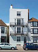 Clapboard house on Hastings seafront