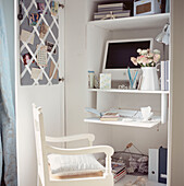 Concealed home office as a space saving idea