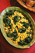 A side dish of chickpeas and spinach a recipe from Seville
