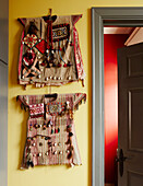 Indian costumes hanging on the wall