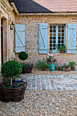 Paved path outside house