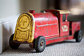 Vintage toy truck in Edwardian West Sussex townhouse England UK