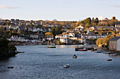 View of Noss Mayo one of the most unspoilt havens in South Devon on the south bank of Newton Creek off the River Yealm about 10 miles east of Plymouth