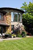 Modern house with patio