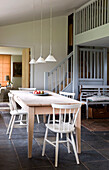 Open plan dining room and staircase