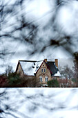 Landhaus in Winterlandschaft Odense Dänemark