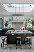 Kitchen extension of grade II-listed Victorian family home Godalming Surrey UK