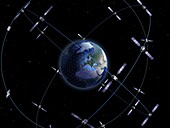 Galileo navigation satellites, illustration