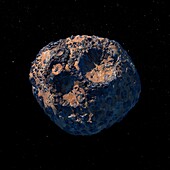 Psyche asteroid, illustration