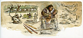 Magdalenian hunter, illustration