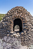 Large openings in a stone charcoal kiln, Utah, USA