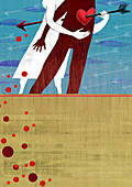 Crime of passion, conceptual illustration
