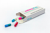 Wellbeing drug, conceptual illustration