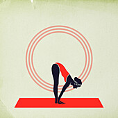 Woman doing a yoga pose, illustration