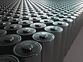 Renewable battery recycling, illustration
