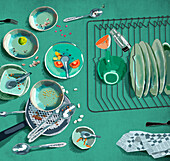 Dirty dishes, illustration
