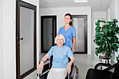 Senior woman in wheelchair