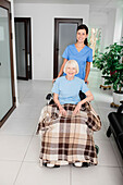 Senior woman in wheelchair