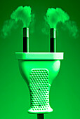 Green electricity, conceptual image