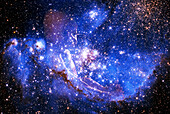 Humanity becoming one with the universe, composite image