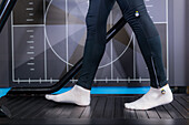 Gait or walking speed biometric analysis on a treadmill