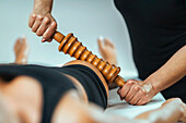 Rolling pin maderotherapy massage