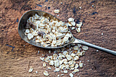 Muesli on a spoon