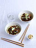 Beef Bowl im japanischen Stil