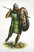 Mycenaean warrior, illustration