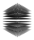 Layered molecular structure of graphite, illustration