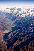 Himalayan mountains from the air