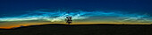 Noctilucent clouds at dusk