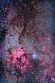 North America and Funnel Cloud nebulas in Cygnus