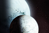 Icy exoplanets, composite image