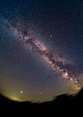 Northern summer Milky Way with Jupiter and Saturn