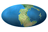 Pangaea supercontinent, illustration