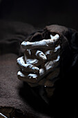 Hands of a mummy at the Museum of the Mummies, Quinto, Spain