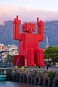 Cola crate artwork in Cape Town
