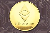 Ethereum cryptocurrency, illustration