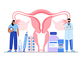 Fertility treatment, conceptual illustration