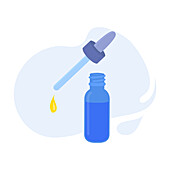 Pipette dropper bottle, illustration