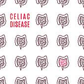 Celiac disease, conceptual illustration