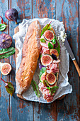 Fig and prosciutto sandwich