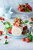 Strawberry Swiss roll