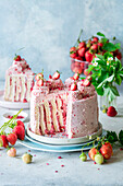 Strawberry vertical cake