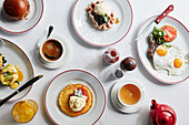 Selection of breakfast dishes