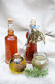 Juniper tincture, bitters, juniper oil and juniper ointment