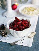 Clementine and Port spiced cranberry sauce
